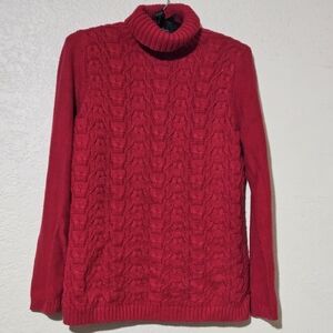Coldwater Creek Red Turtleneck Sweater